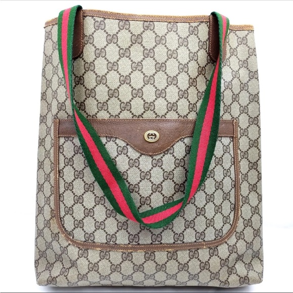 Gucci GG Supreme Sherry Line Tote Bag - Picture 1 of 15